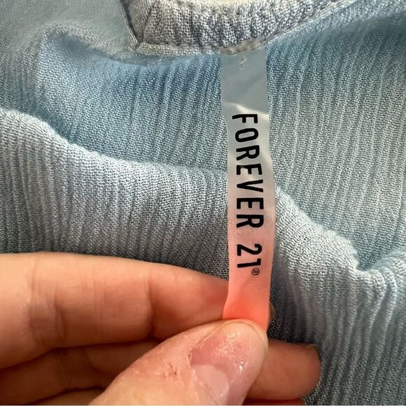 Forever 21 Cover-Up Swim Ombre White Blue Fringe M - Picture 7 of 8